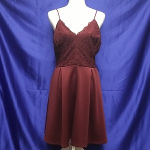 Charlotte Russe XL Wine Skater Dress